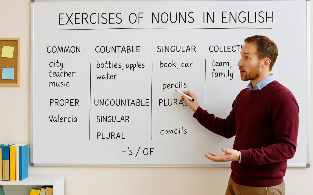 Ejercicios de sustantivos en inglés