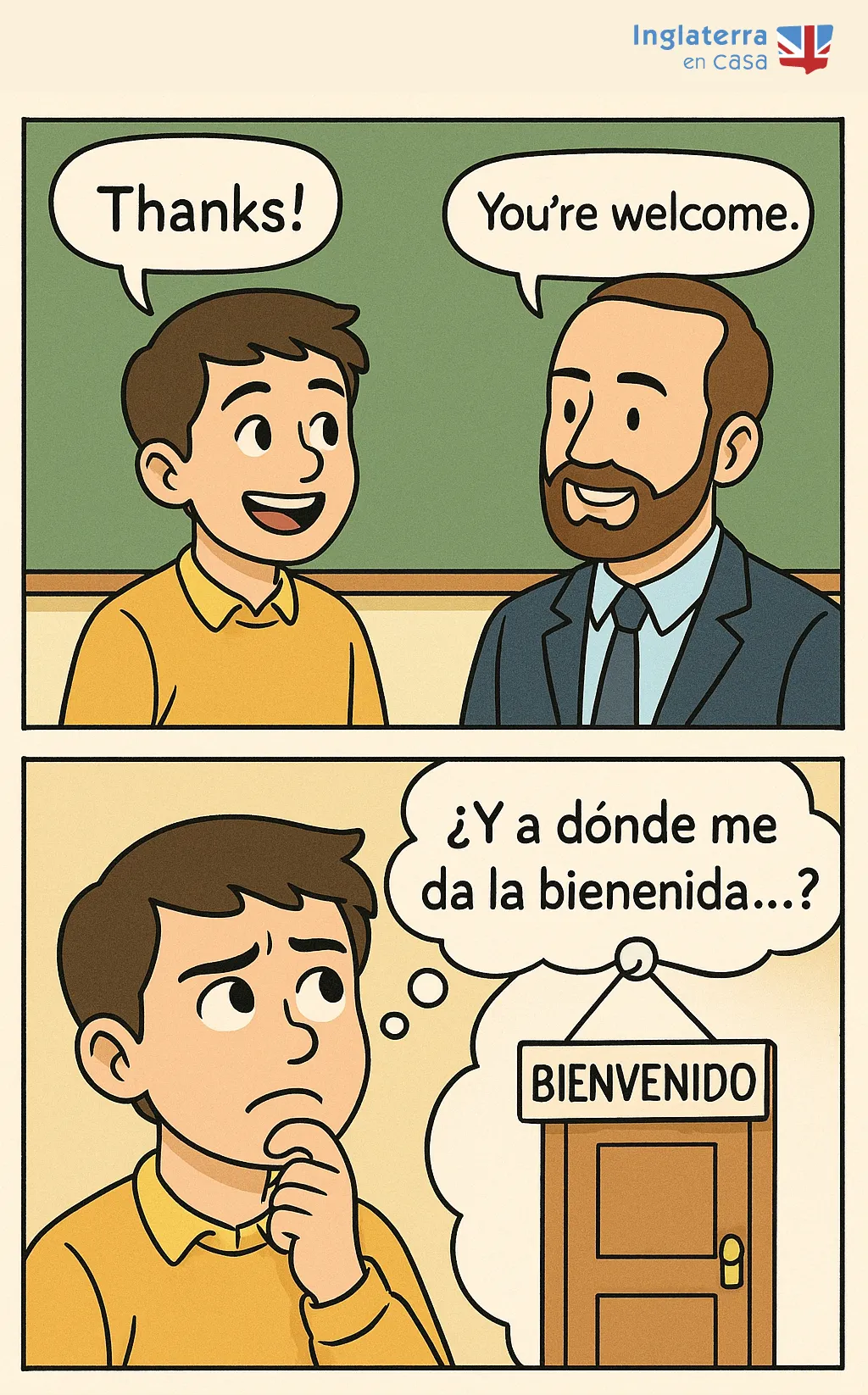 de nada en ingles humor
