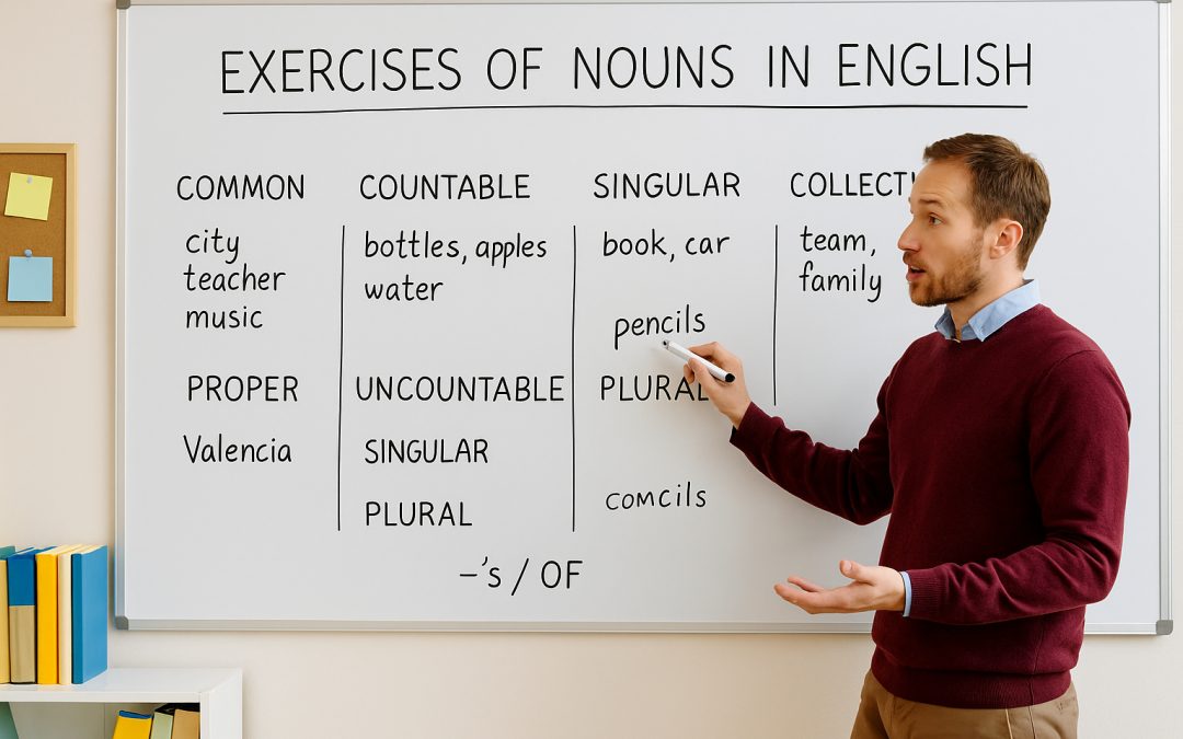 Ejercicios de sustantivos en inglés