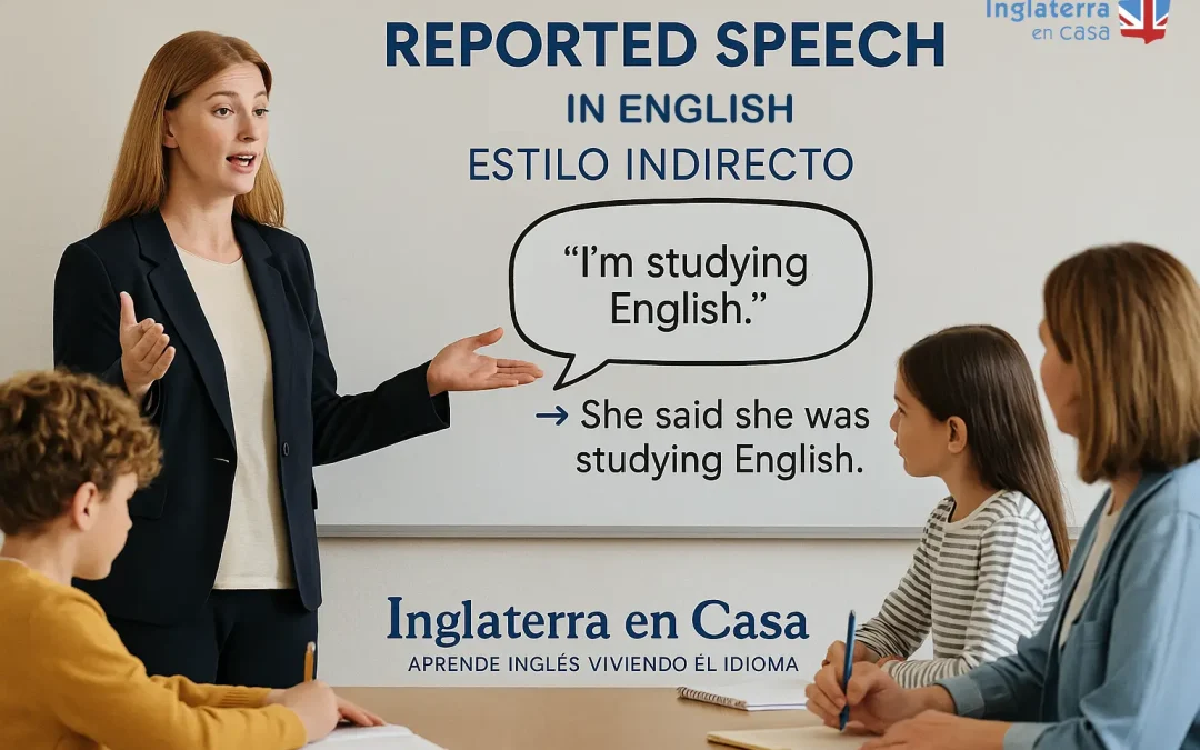 Reported speech in english estilo indirecto en inglés